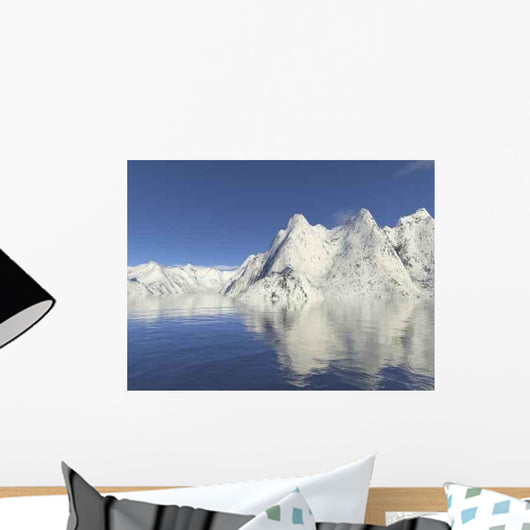 Mountain Snow and Water Wall Decal