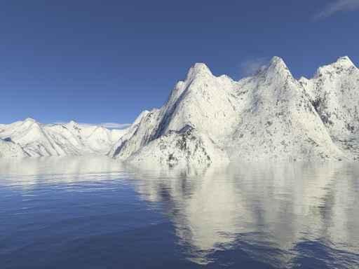 Mountain Snow and Water Wall Decal