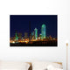 Dallas Texas Skyline Lit Wall Decal