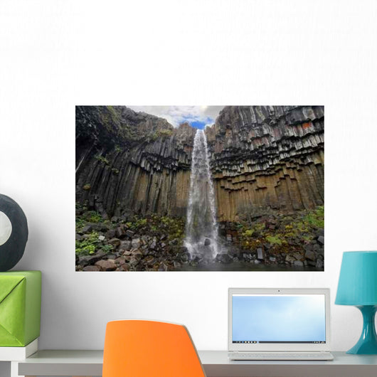 Black Waterfall Wall Decal