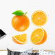 Whole and Cut Oranges Wall Stickers