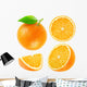 Whole and Cut Oranges Wall Stickers