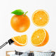 Whole and Cut Oranges Wall Stickers