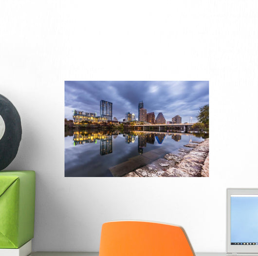 Austin Downtown Skyline River Wall Decal