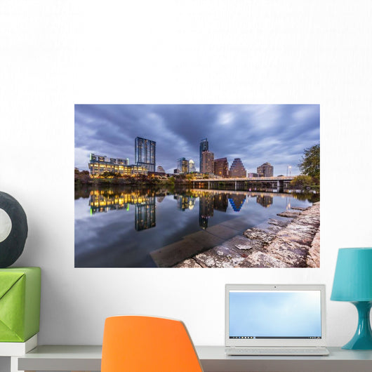Austin Downtown Skyline River Wall Decal