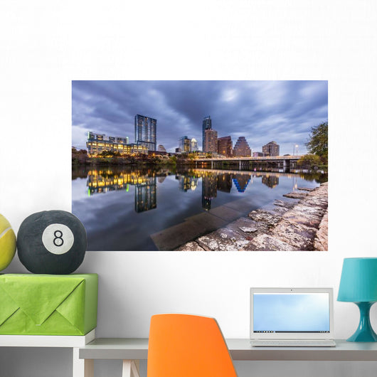 Austin Downtown Skyline River Wall Decal