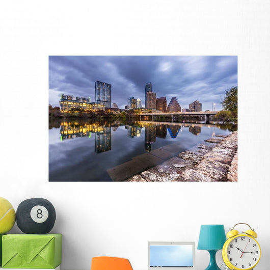 Austin Downtown Skyline River Wall Decal