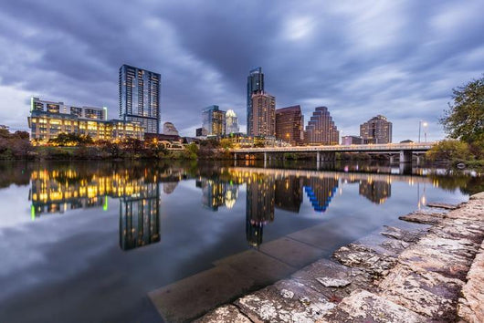 Austin Downtown Skyline River Wall Decal