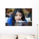 Closeup Portrait Desperate Woman Wall Decal