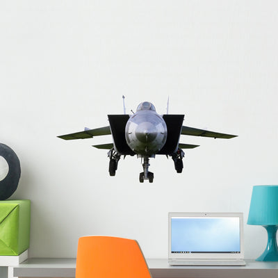 Mig-25 Foxbat Fighter Wall Decal shown on a wall