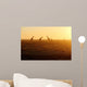 Herd Giraffes Sunrise Wall Decal Design 2