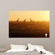 Herd Giraffes Sunrise Wall Decal Design 2