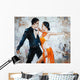Tango Dancers Digital Painting Wall Decal