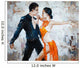 Tango Dancers Digital Painting Wall Decal