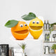 Laughing Orange and Lemon Wall Decal