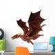 Gliding Red Dragon Wall Decal