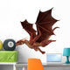 Gliding Red Dragon Wall Decal