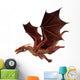 Gliding Red Dragon Wall Decal