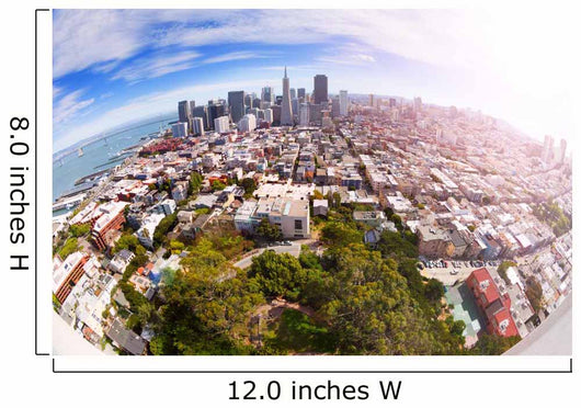 Fisheye San Francisco Panorama Wall Decal