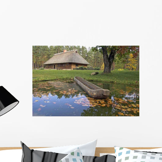 Country House Bank Lake Wall Decal