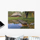 Country House Bank Lake Wall Decal