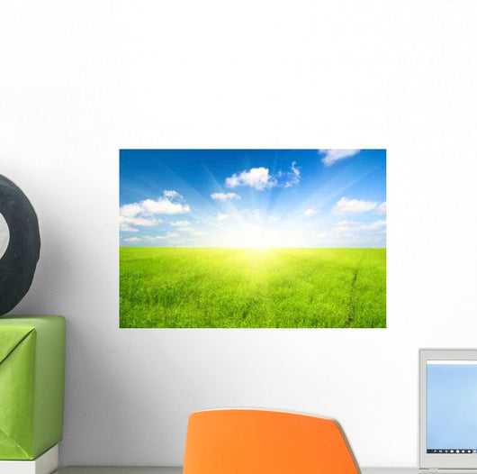 Green Field Flax and Wall Decal