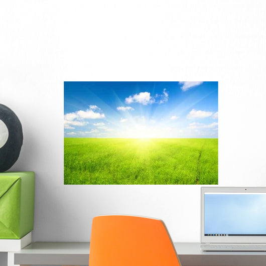 Green Field Flax and Wall Decal