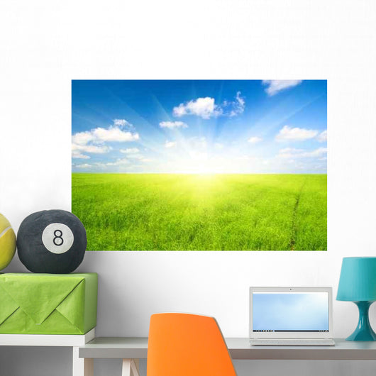 Green Field Flax and Wall Decal