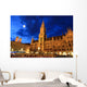 Night Scene Town Hall Wall Decal