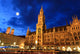 Night Scene Town Hall Wall Decal