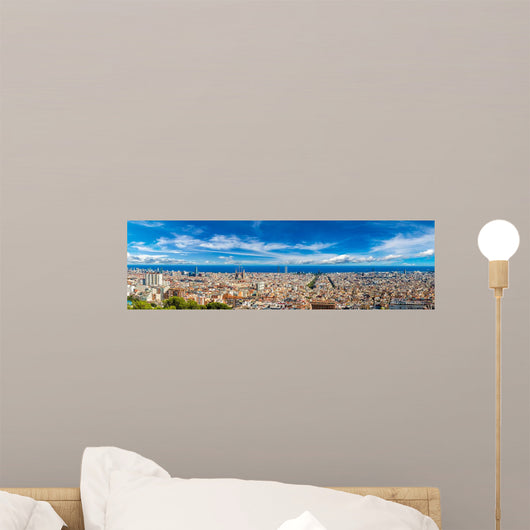 Panoramic Barcelona Wall Decal