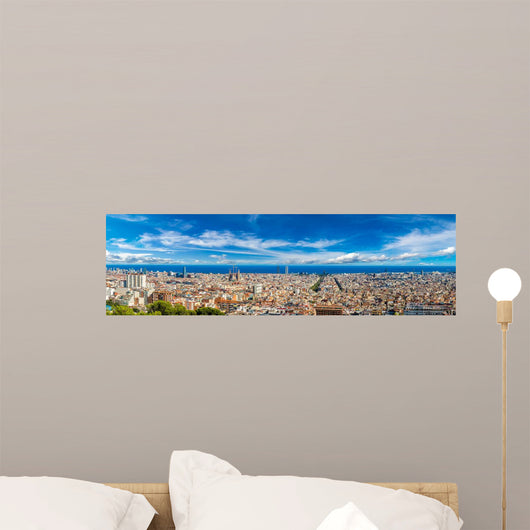 Panoramic Barcelona Wall Decal
