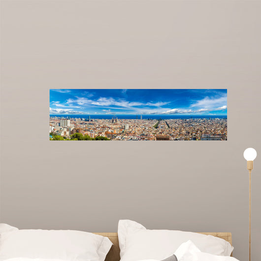 Panoramic Barcelona Wall Decal