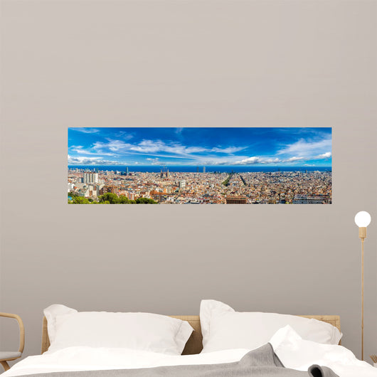 Panoramic Barcelona Wall Decal