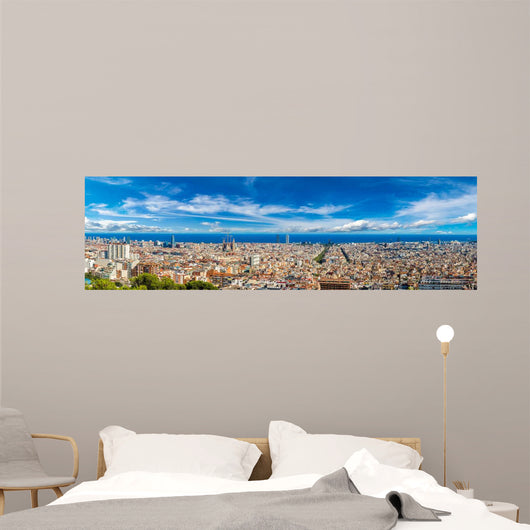 Panoramic Barcelona Wall Decal