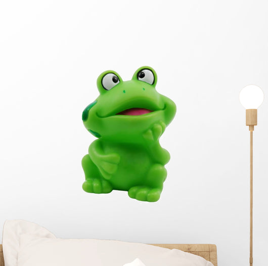 Small Green Toy Frog Wall Decal
