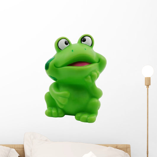 Small Green Toy Frog Wall Decal