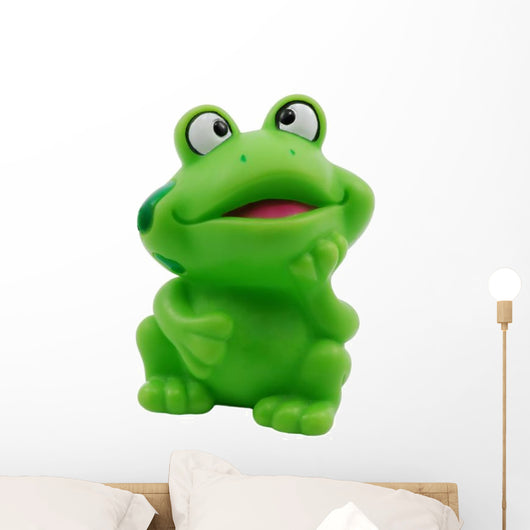 Small Green Toy Frog Wall Decal