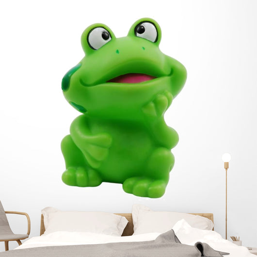 Small Green Toy Frog Wall Decal