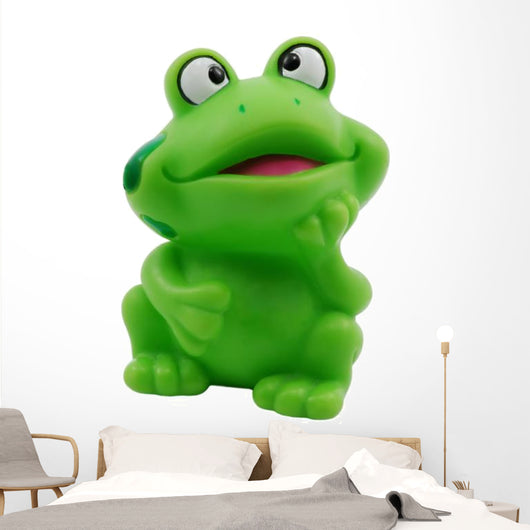 Small Green Toy Frog Wall Decal