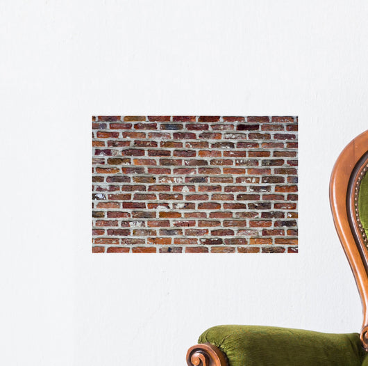 Rough Red Bricks and Wall Decal