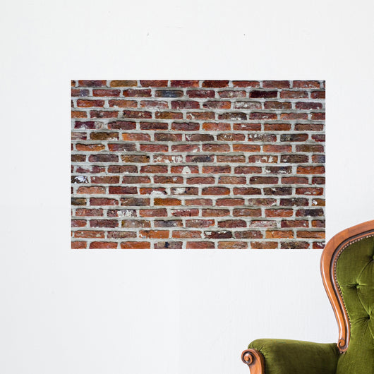 Rough Red Bricks and Wall Decal