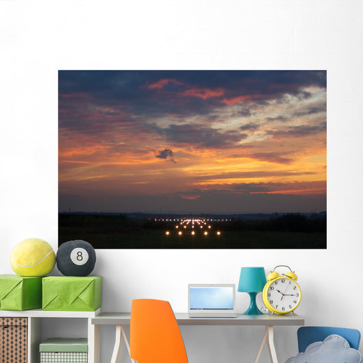 Airport Runway Lights Wall Decal