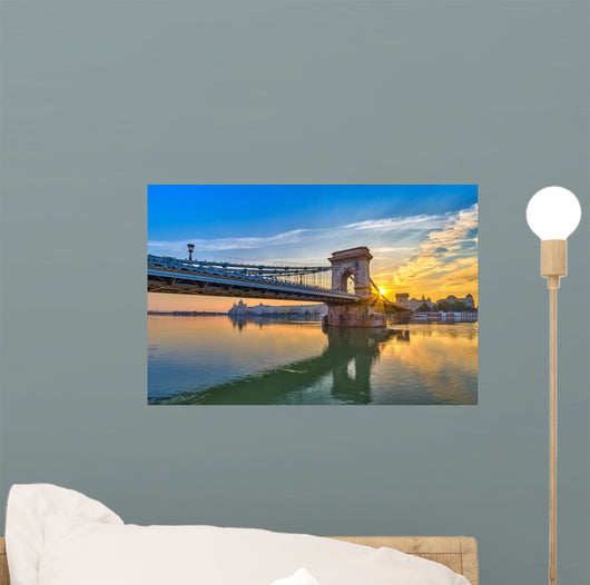 Budapest City Chain Bridge Wall Decal