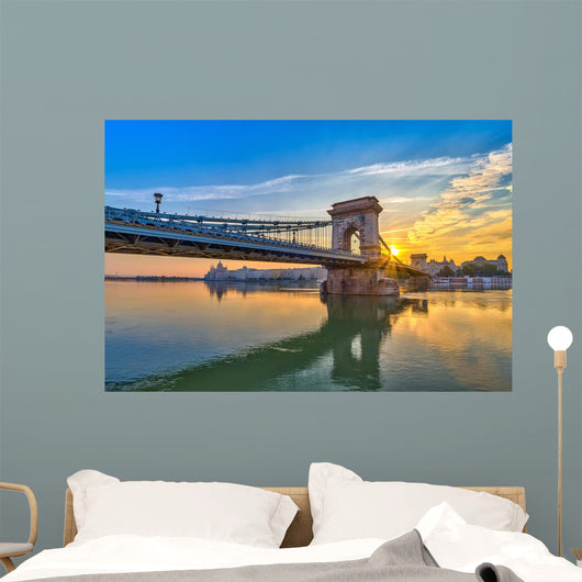 Budapest City Chain Bridge Wall Decal