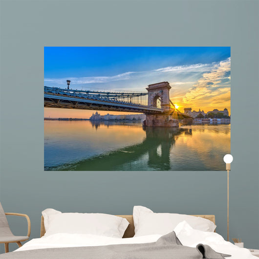 Budapest City Chain Bridge Wall Decal