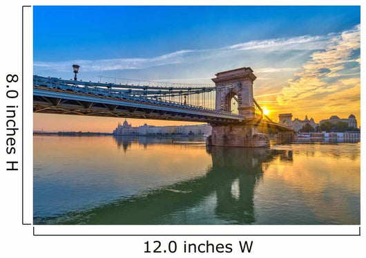 Budapest City Chain Bridge Wall Decal