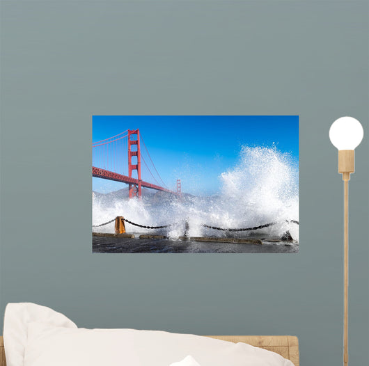 Dramatic Golden Gate Bridge Wall Decal
