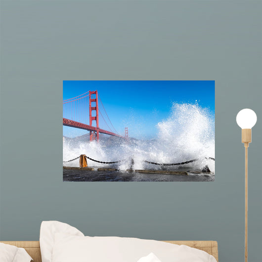 Dramatic Golden Gate Bridge Wall Decal