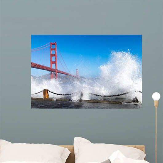 Dramatic Golden Gate Bridge Wall Decal